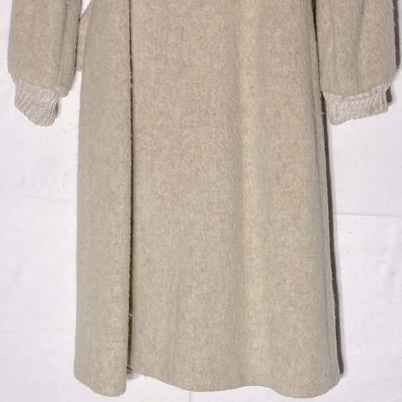 Vintage Irving Posluns Cream Long Wool Overcoat M - Picture 13 of 15